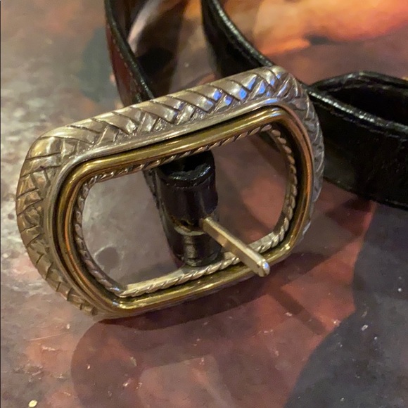 Brighton Belt reversible black, and brown with silver buckle - Picture 1 of 5